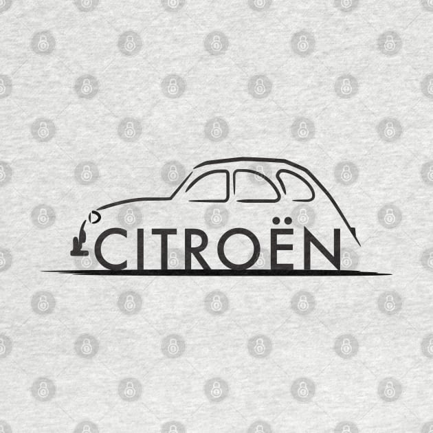 Citroen 2CV deux chevaux Black by PauHanaDesign